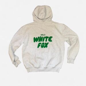 White Fox Hoodie - Grey and Green Vol. 3